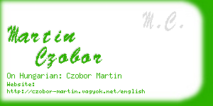 martin czobor business card